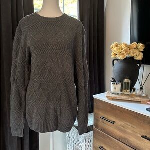 William Rast Gray Cable Knit Sweater